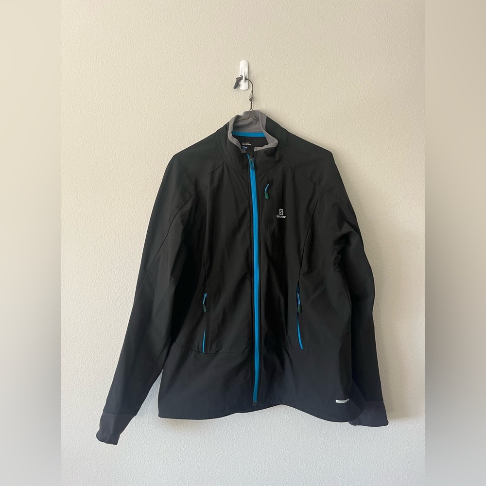 Salomon Women's Jacket in Black with Blue Highlights - Picture 2 of 6
